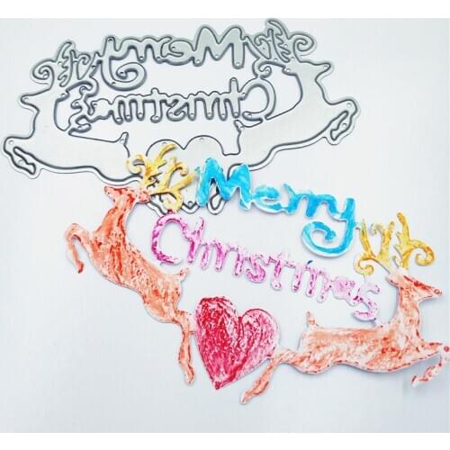 10.5X6.2CM Love deer words die Cutting dies metal crafts paper die-cutting /DIY embossing Easter Halloween Scrapbooking