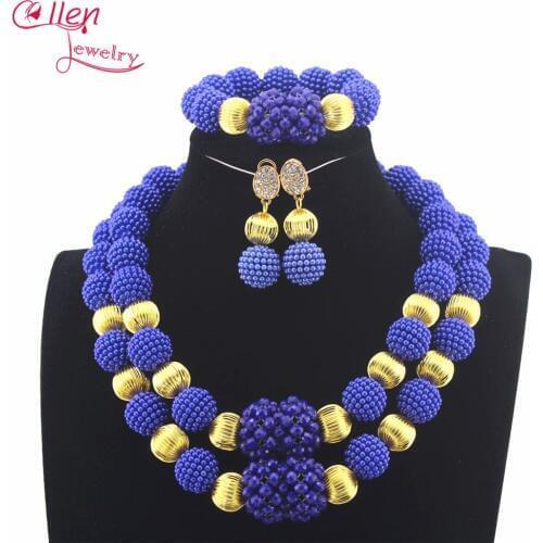 High Qulity African Beads Jewelry Set Nigerian Wedding Beads Jewelry Set Dubai Wedding Jewelry Sets N0069