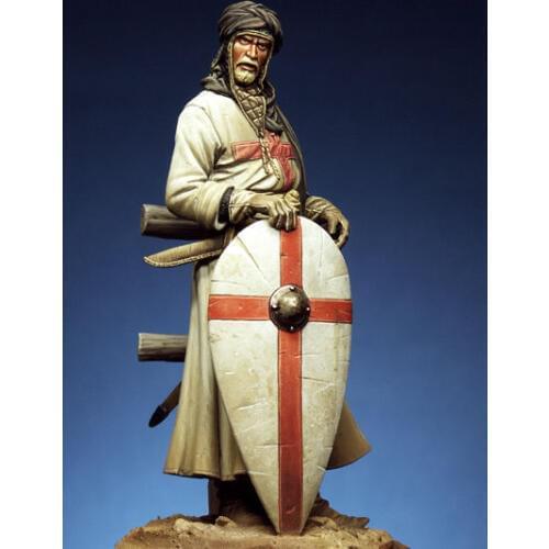 1/18 high 90mm general Crusader Knight 90mm toy Resin Model Miniature Kit Unassembly Unpainted