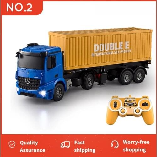1:20 Double E 564-003 Rc Truck Trailer 2.4G Remote Control Engineering Vehicle Mercedes-Benz Arocs Container Truck Toys for Boys