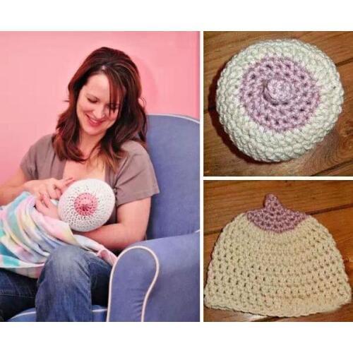 Cute trendy contrast color hollow out infant baby boys girls crochet handmade knitted hat 1 pcs