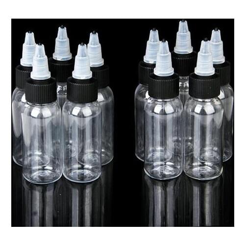 10 Pcs 30ml Empty Bottles Tattoo Ink Pigment Body Art Drawing Making Tool Set