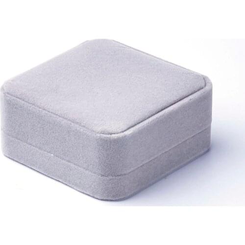 10pcs Velvet Bangle Bracelet Packaging Display Boxes Jewelry Gift Boxes LightGrey, Square/Rectangle