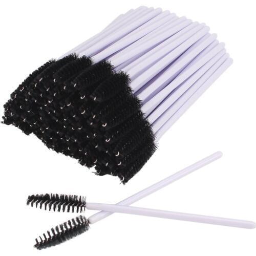 1000 pcs/lot Eyelash Mascara Wands Disposable Lash Brushes for Extensions Makeup Brush Applicators Tool Kit-White/Black