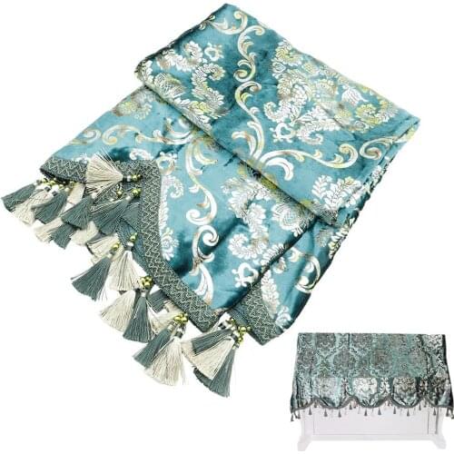 119.5 x 18.5 x 152cm Upright Piano Dust-proof Flannel Half Draped Bronzing Fabric Keyboard Cover Dust Guard Tool