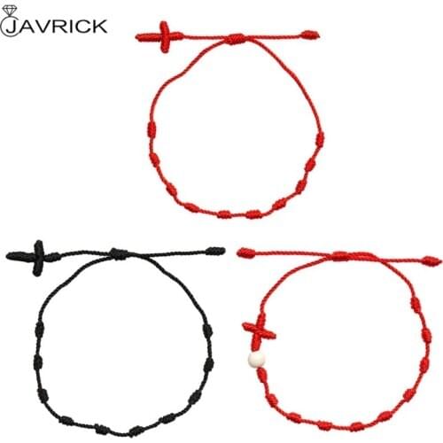 7 Knots Red String Bracelet for Protection Evil Eye Good Luck Amulet for Success and Prosperity Friendship bracelet 2Pcs