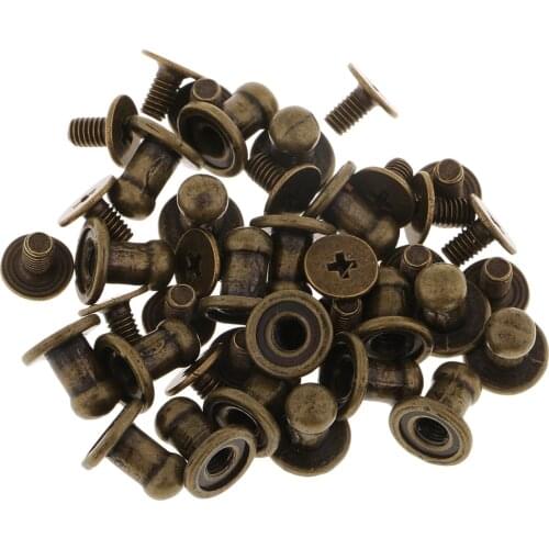 20 Sets Glossy Rivet Stud Mini Crafts Accessory Leather Bags /Belt Screw Rivets Ornaments