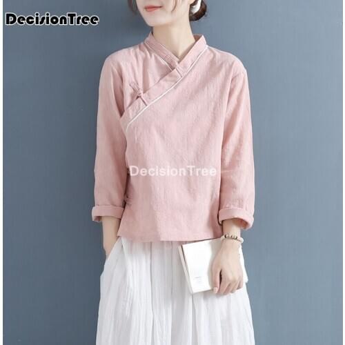 2021 chinese qipao tops women camisa chinese style mujer pattern cheongsam shirt chinese traditional cheongsam blouse