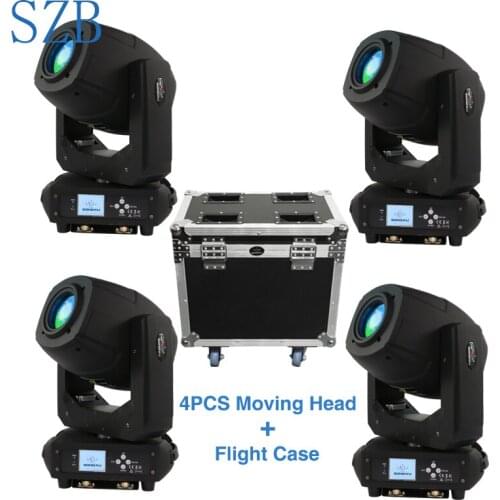 Flight Case 4in1 230W LED Lyre Moving Head Light Spot ZOOM Light for DJ Nightclub Stage Light/SZB-MH230A
