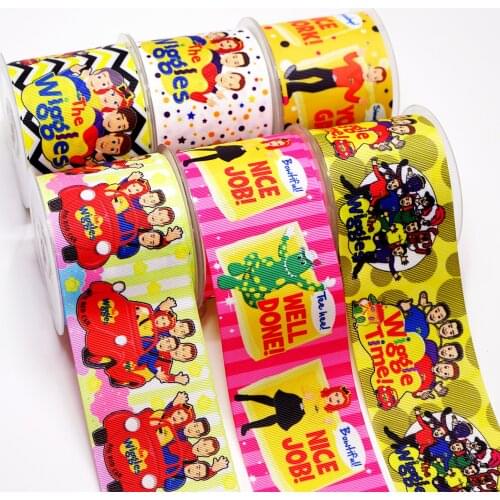 3 inch 75mm 38mm 25mm Characters Printed Grosgrain Ribbon bow gift wrapping 49721