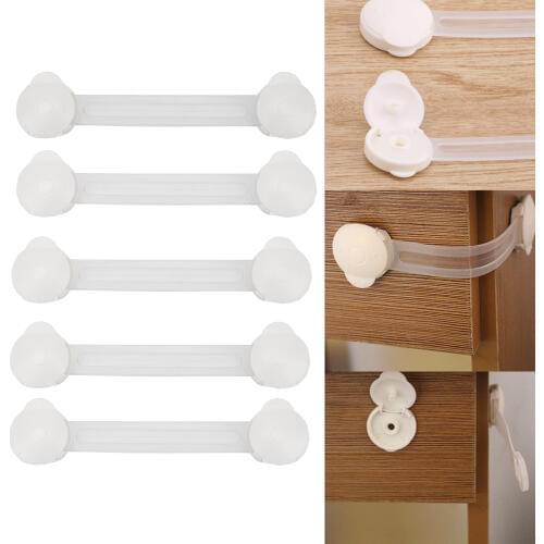 5Pcs/Lot Drawer Door Cabinet Cupboard Safety Locks Baby Safety Lock Child Baby Security Proof Multi-function