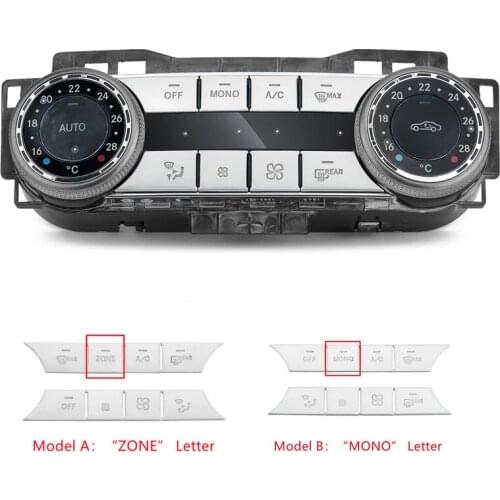 ABS sticker For Mercedes Benz C E CLS GLK Class W204 W212 Console Buttons Sequins Cover Stickers Trim Car Accessories