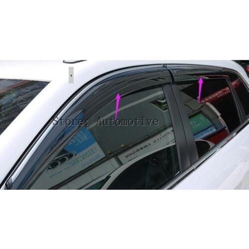 Window Visor Vent Shades Sun Rain Guard trim 4pcs for jeep Grand Cherokee 2014 2015