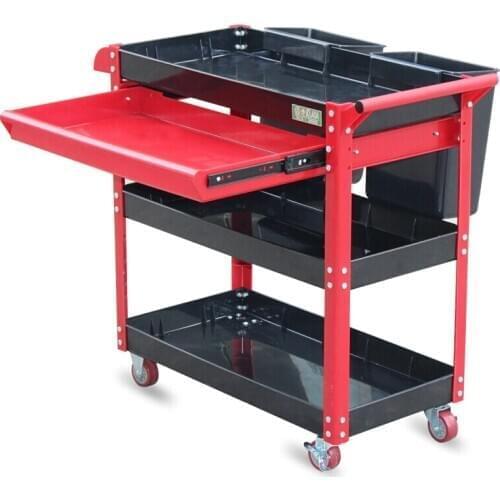 LAOA 4 Layers Tool Cart Wheels Plastic One Drawer No Tools Workshop Garage Tool Cabinet Tool Trolley