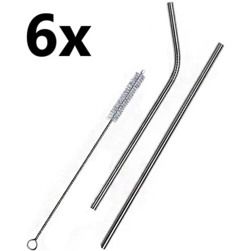 2 pcs Metal Pipette and Cleaning Brush Stainless Steel