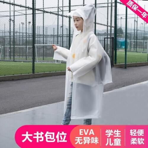 Fashion Kids Raincoat Transparent Hooded Children Poncho Rain Coat Impermeable Plastic Chubasqueros Waterproof Jacket YY50RC