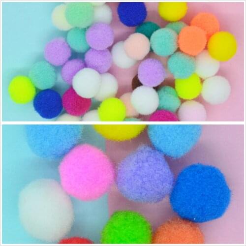 Mulit Colors Pompom 10mm 20mm Fur Ball DIY Soft Pom Poms Wedding Decor Pom-Poms Craft Sewing On Cloth Accessories 10g