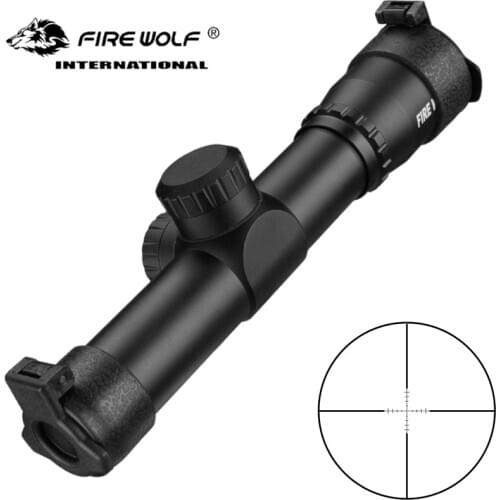 Fire Wolf 4.5X20 rifle sight hunting tactical optical sight P4 cross sight with flip lens cover and airsoft ring pocket mirror