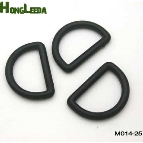 Wholesale 100pcs 25mm 1inch backpack buckles plastic adjustable buckle black D ring webbing straps M014-25