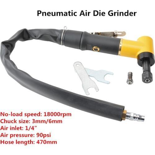 Pneumatic Air Die Grinder Grinding Polishing Burnishing Buffing Lapping Machine Die Metalworking Tool 18000RPM 3/6MM Y