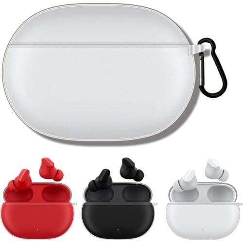 Transparent TPU Earbuds Case w/ Hook Soft Protective Shell Anti-Fall Shockproof Dustproof Protector Cover for Beats Studio Buds