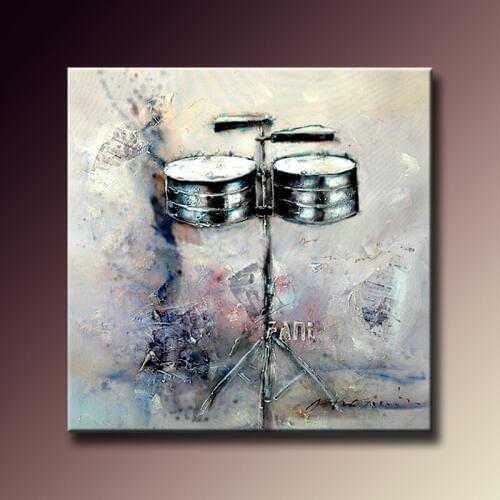 Handmade Modern Abstract Musical Instruments Oil Painting on Canvas Wall Art Poster and Pictures Christmas Decorations for Home