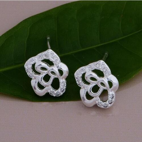 925 silver earrings 925 sterling silver fashion jewelry earrings plum blossom /bzcakqja dloamcva AE644