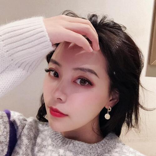 Coin Earrings Cute Stud Earrings Small Round Geometric Minimalist Retro for Women Aretes Mujer Femme Fashion Oorbellen Brinco