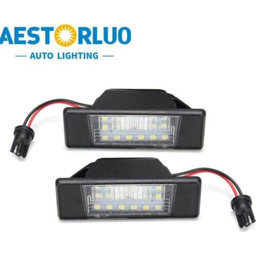 AESTORLUO Factory Supply 2pcs Error Free Car License Plate Light Lamp LED For Nissan Primera Versa Teana Pathfinder Infiniti Q50