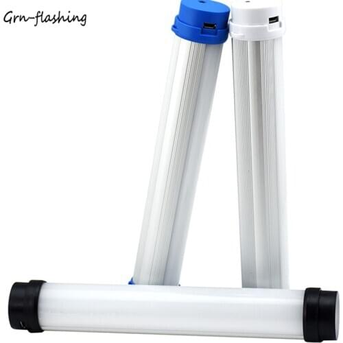 LED Emergency Light USB Rechargeable Magnetic camping Lamp Outdoor Tube Adjustable Portable light with flashing warning