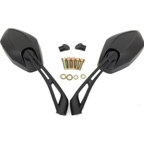 Universal Motorcycle Rear View RearView Mirrors 8 10mm Black Scooter Side Mirror FOR ybr 125 s1000r Hornet 600 er6n piaggio mp3