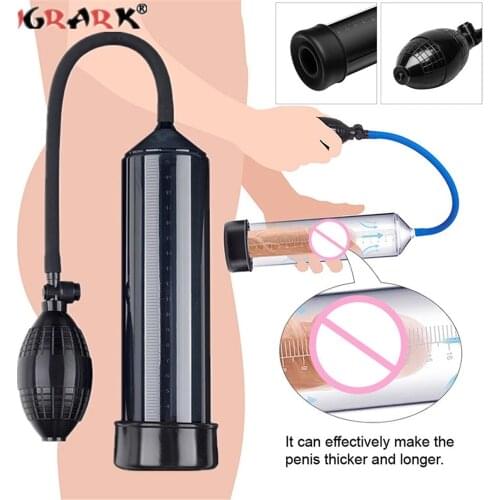Increase Penis Enlargement Vacuum Pump Sex Toys for Men Adult Masturbators Cock Extender Delay Trainer Prostate Massager Vagina