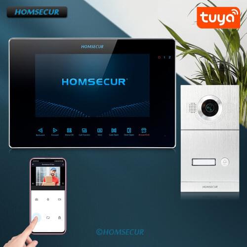 HOMSECUR 7" Wired WIFI Video Door Phone Intercom System with Motion Detection BC121HD-1S+BM719WF-B