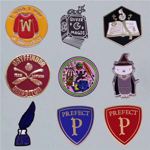 Wizarding World School Merit Awards Gryffindorr Perfect Red Prefect Shield Hard Enamel Pin Brooch Given Friends And Fans Gifts