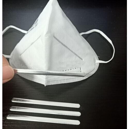 100Pcs Nose Wire Nose Clip Bridge Metal Flat Aluminum Bar Strip Trimming Crafts Making Accessories