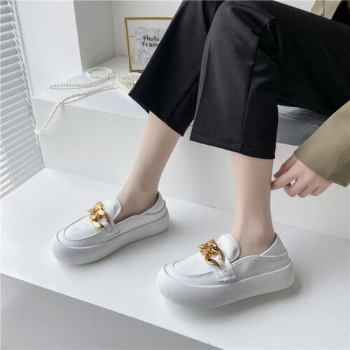 Lolita Mary Jane Shoes For Woman Autumn Women Flats Platform Ladies Loafers Vintage Soft Slip On Chain Oxford Shoes Plus Size