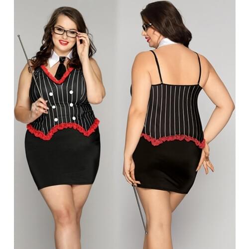 JSY Porn Womens Underwear Plus Size Sexy Teacher School Uniform Cosplay Lingerie Set Erotic Apparel Costumes For Sex Nightwear