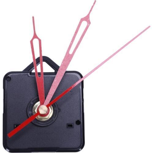1 Set Silent Large Wall Clock Quartz Movement Mechanism Black And Red Hands Repair Kit Tool Set With Hook