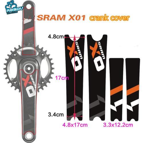 1 pair SRAM X0 XO crank sticker mountain MTB bicycle decal road bike crankset sticker DH race bike protector film free shipping