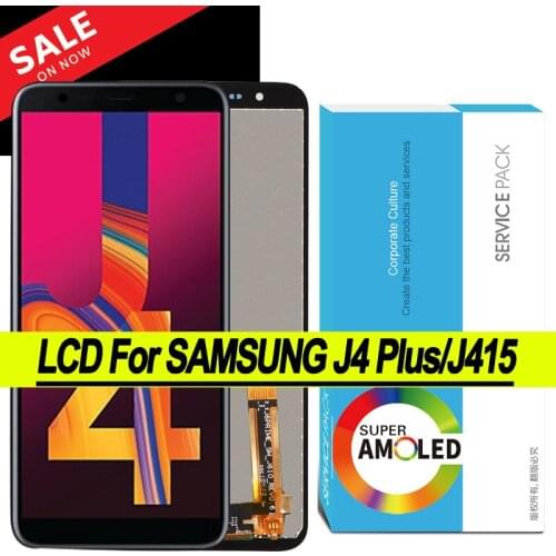 100% Original 6.0'' AMOLED Display for Samsung Galaxy J4+ 2018 J4 Plus J415 J415F J410 Full LCD Touch Screen Repair Parts