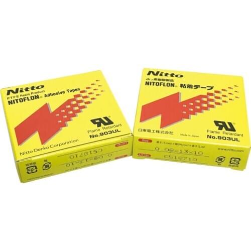 100 pcs/lot) Nitto Tape 903UL Heat Sealing Machine Use Heat Resistant Tape T0.08mm*W13mm*L10m