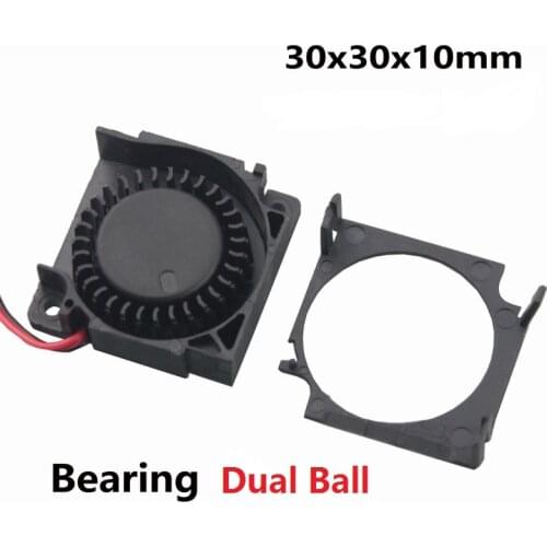 Gdstime 2 Pieces Dual Ball DC 24V 30mm x 10mm Blower Fan 3010 30x30x10mm Cooling Fan 3cm 3D Printer Cooler