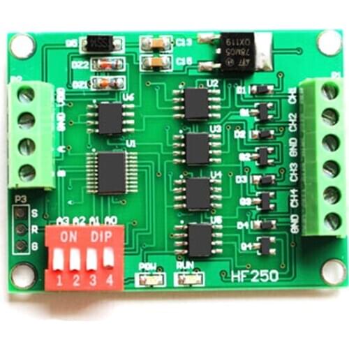 0-20ma 4-channel DA generator RS485 current signal generator transmitter