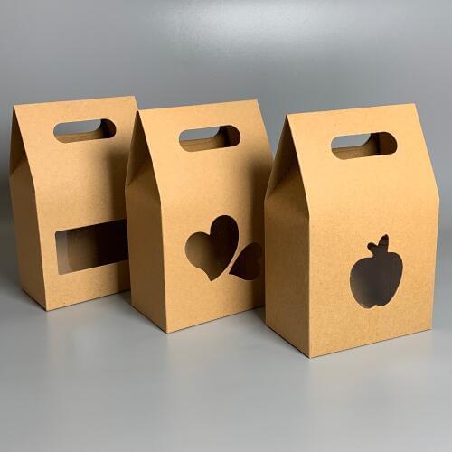 50Pcs/lot Lovely food packing Paper snack Bag 10*16*6cm Cuboid Design For Pack bread/tea/petal/jewelry