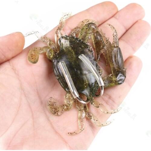 8cm 19g Sea Fishing Jigging Baits Fishing Simulation Soft Crabs Bait Worm Lure Crankbaits Fishing Hook Luminous Lure Swimbait