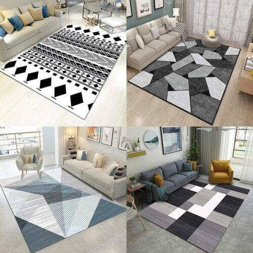 Geometric Abstract Living Room Carpet Floor Mat Home Table Rug Bedroom Decor Home Decor