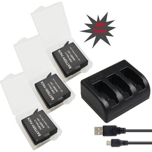 AHDBT-501 Go pro hero7 battery Hero 6 Hero5 Bateria + 3-Way with Type-C Port Charger For GoPro 5 hero 5 6 7 Action Camera
