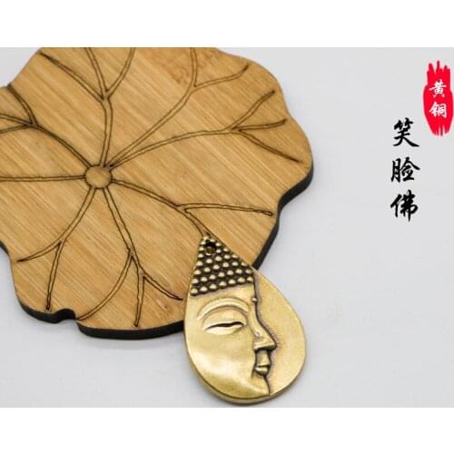 Antique Solid Brass Tathagata Miniature Figurines Retro Copper Animal Tea Pet Desktop Ornament Decor Crafts Keychain Pendants