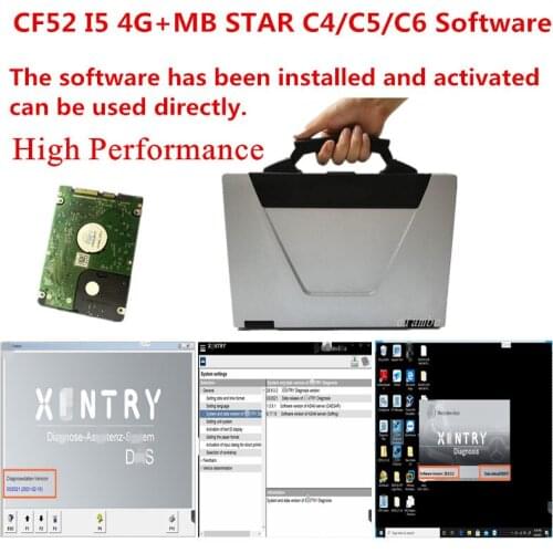 MB STAR C4 Multiplexer For Benz MB SD Connect C4 Xentry 2021.03 DA-S W-IS E-PC For Benz Truck Car Diagnostic Toughbook CF52 i5