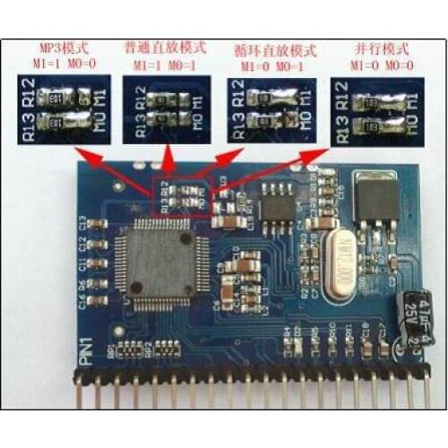 Free Shipping! 4pcs MP380 Player Module serial parallel MP3 decoder board